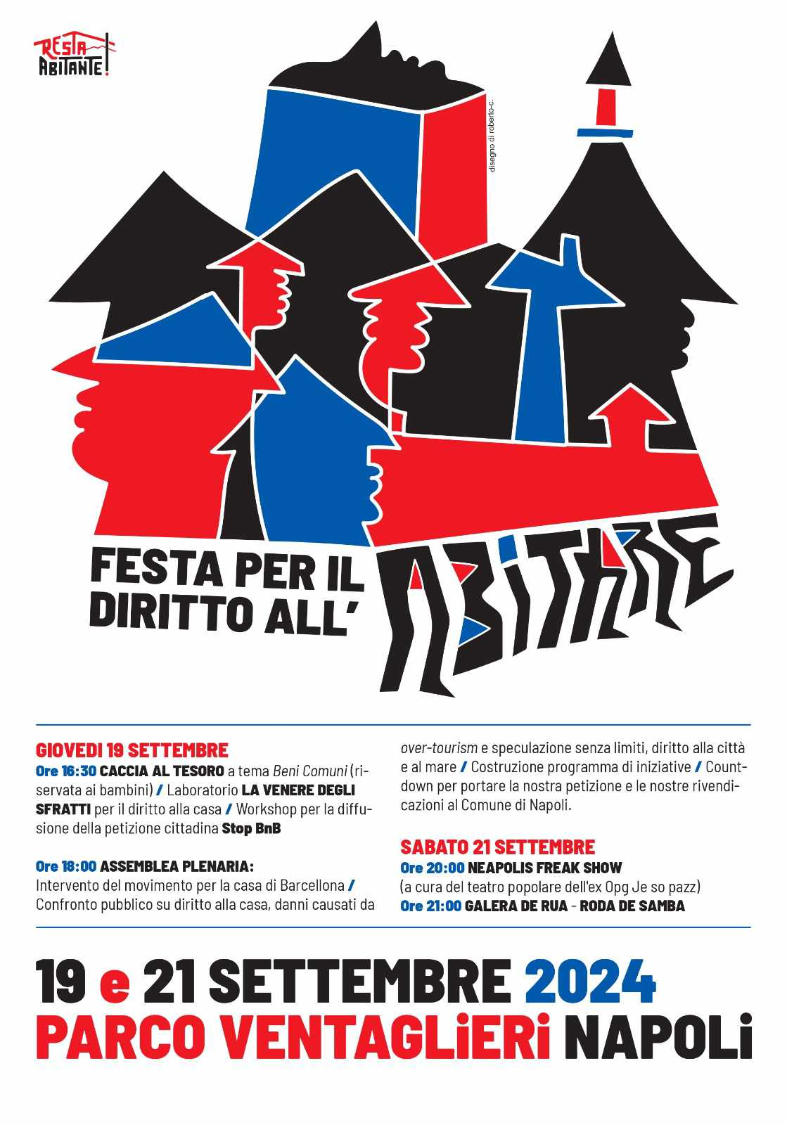 Locandina – Festa per il diritto all’abitare (Napoli)
